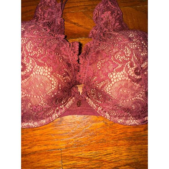 Thirdlove Uplift Plunge Bra lace in mulberry size 30F - Picture 4 of 7